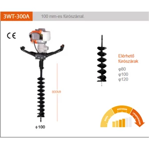 kasei 3WT-300A benzinmotoros gödörfúró
